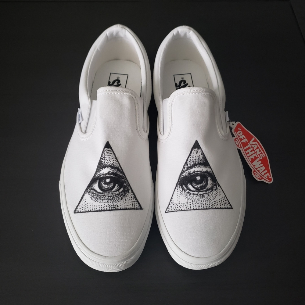 VANS custom hand-drawn 'All Seeing Eye'